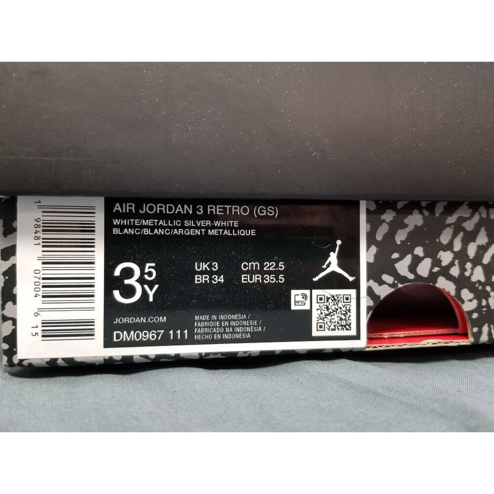 Air Jordan 3 Retro (GS) Sneakers Pure Money 2025 Edition Size 3.5Y NEW NO BOX! - Picture 12 of 12
